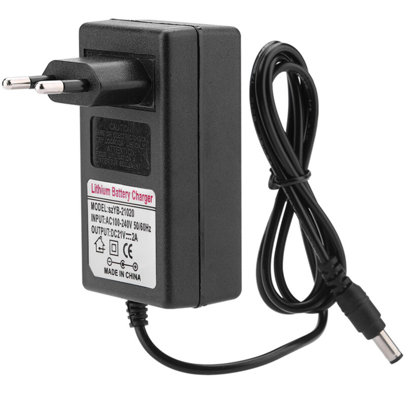 Toivize – 21v 2a Lithium-ionen-akkuladegerät – Wechselstrom 100–240v – Überlast- Und Kurzschlussschutz – Eu-stecker Für Sicheren Gebrauch