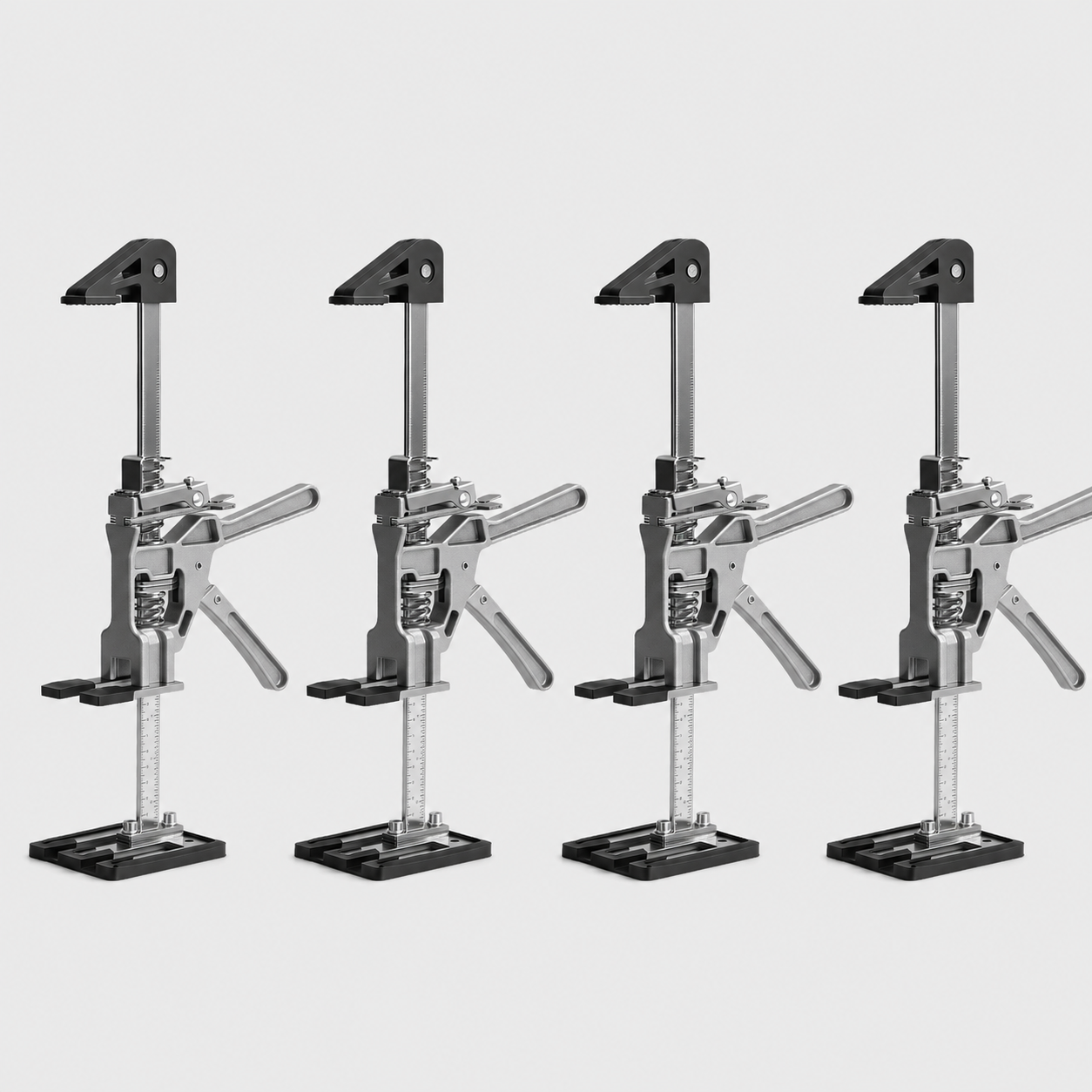 Tolletour Möbelheber Set 4 Stück, Verstärkter Montageheber Mit Skala, Fein Einstellbar 0-23 Cm, Für Möbel Und Platten, Bis 150 Kg