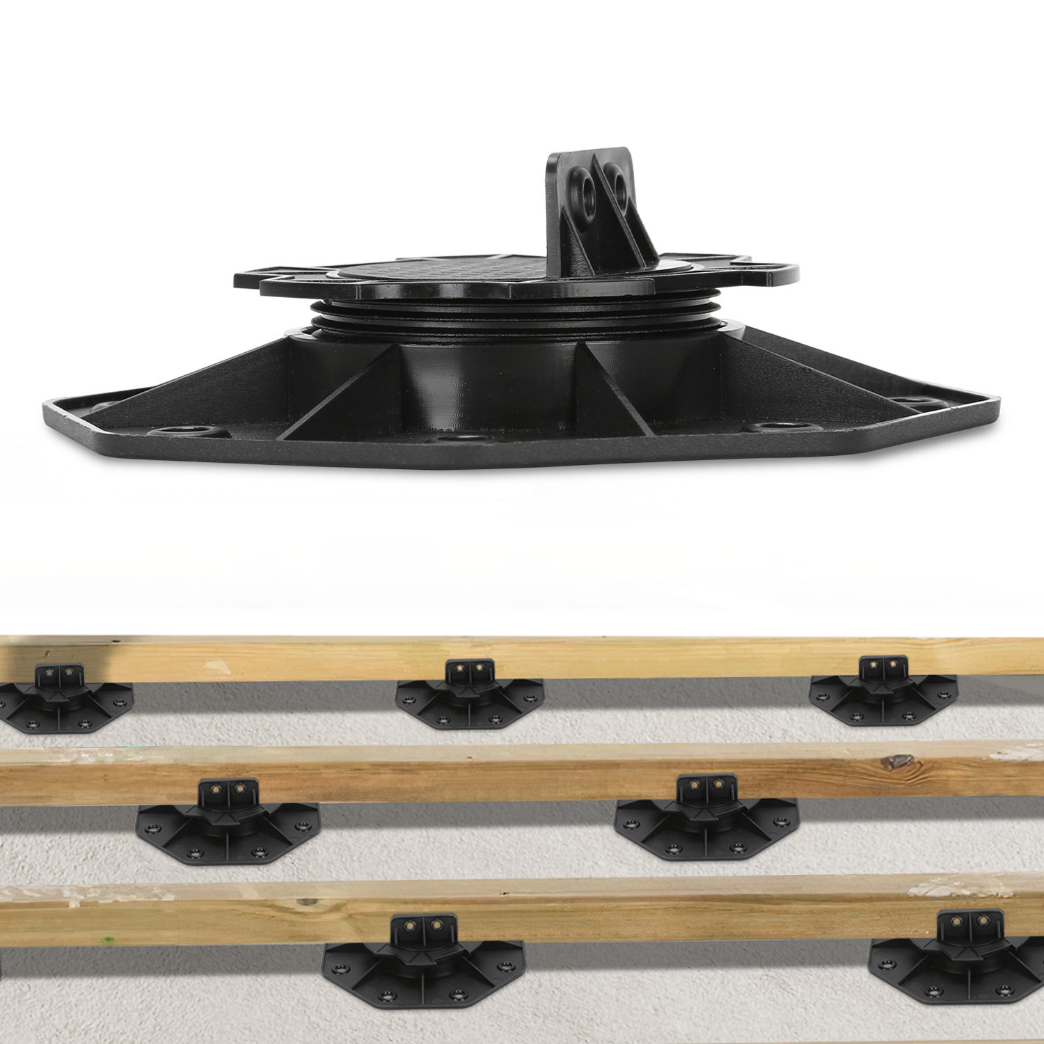 Tolletour Stelzlager Höhenverstellbar 100 Stück Stellfuss 18-30mm Plattenlager - Stelzlager Für Terrassenplatten-unterkonstruktion Holz, Wpc Und Stein