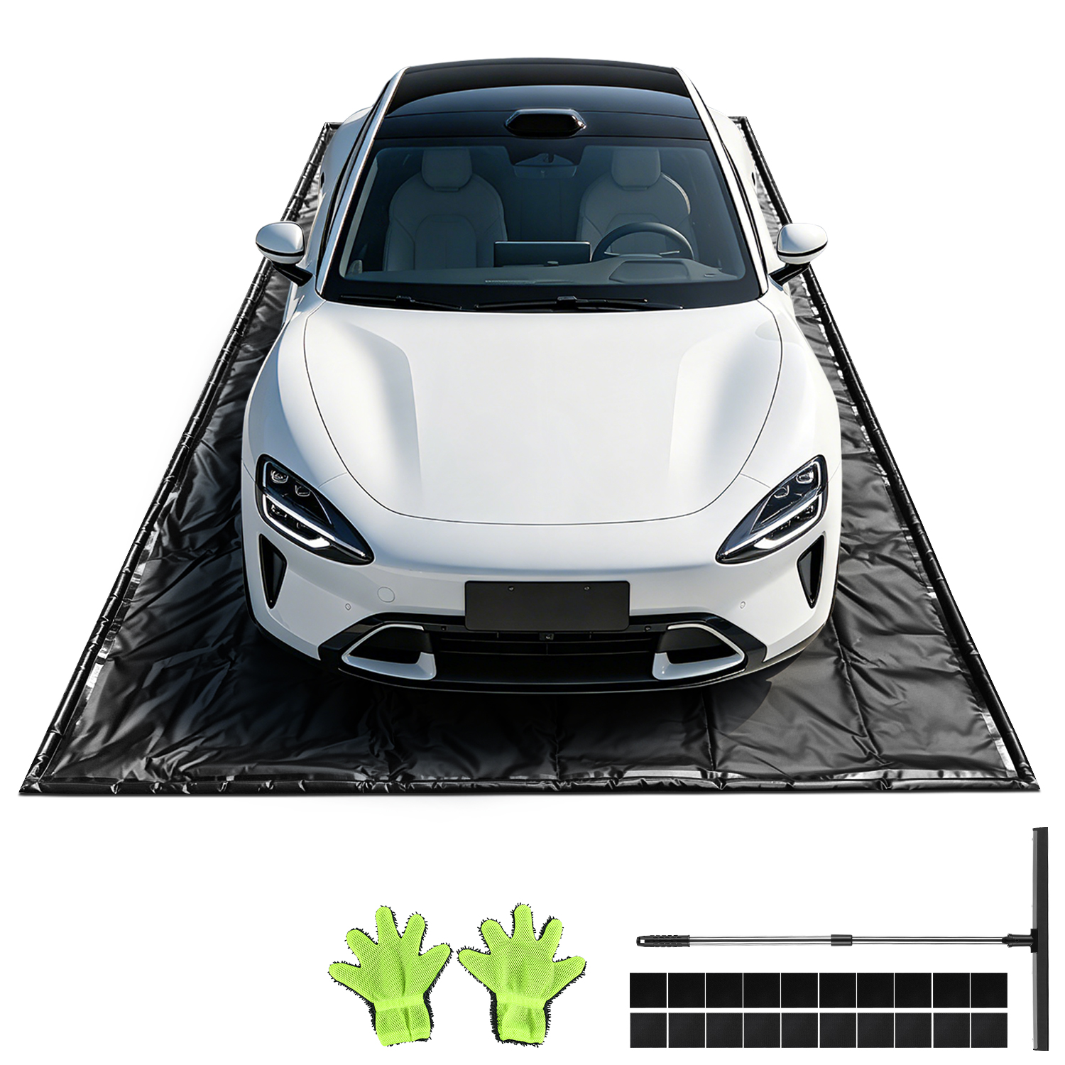 Tolletour Garagenbodenmatte 500 X 240cm, Rutschfeste Garagenmatte, Wasserdichte Automatte Aus Pvc, Garagenboden Öl Auffangmatte Bodenschutz Bodenplatten Für Garage