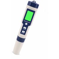 Das Elektronische 5-in-1-ph-meter Misst Ph-wert, Tds, Ec, Salzgehalt Und Temperatur. Wasserqualitätsanalysator Mit Lcd-display Und Präzisen Messwerten, Geeignet Für Trinkwasser, Aquarien, Schwimmbäder