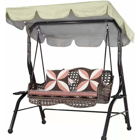 Ersatzdach Für Gartenschaukel, Wasserdicht (210d), Uv-beständig (beige, 164 X 114 X 15 Cm) – Dreisitzer