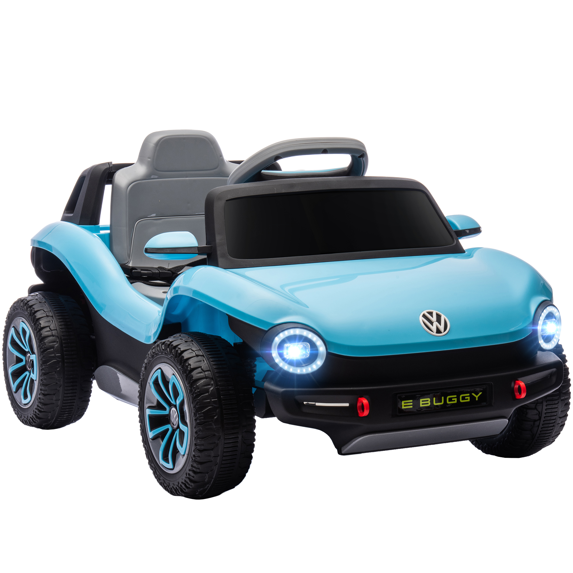 Elektrisches Kinderfahrzeug Für Kinder Ab 3 Jahren, Volkswagen E-buggy 12v Mit 2,4-ghz-fernbedienung, Gefederten Rädern, Blau