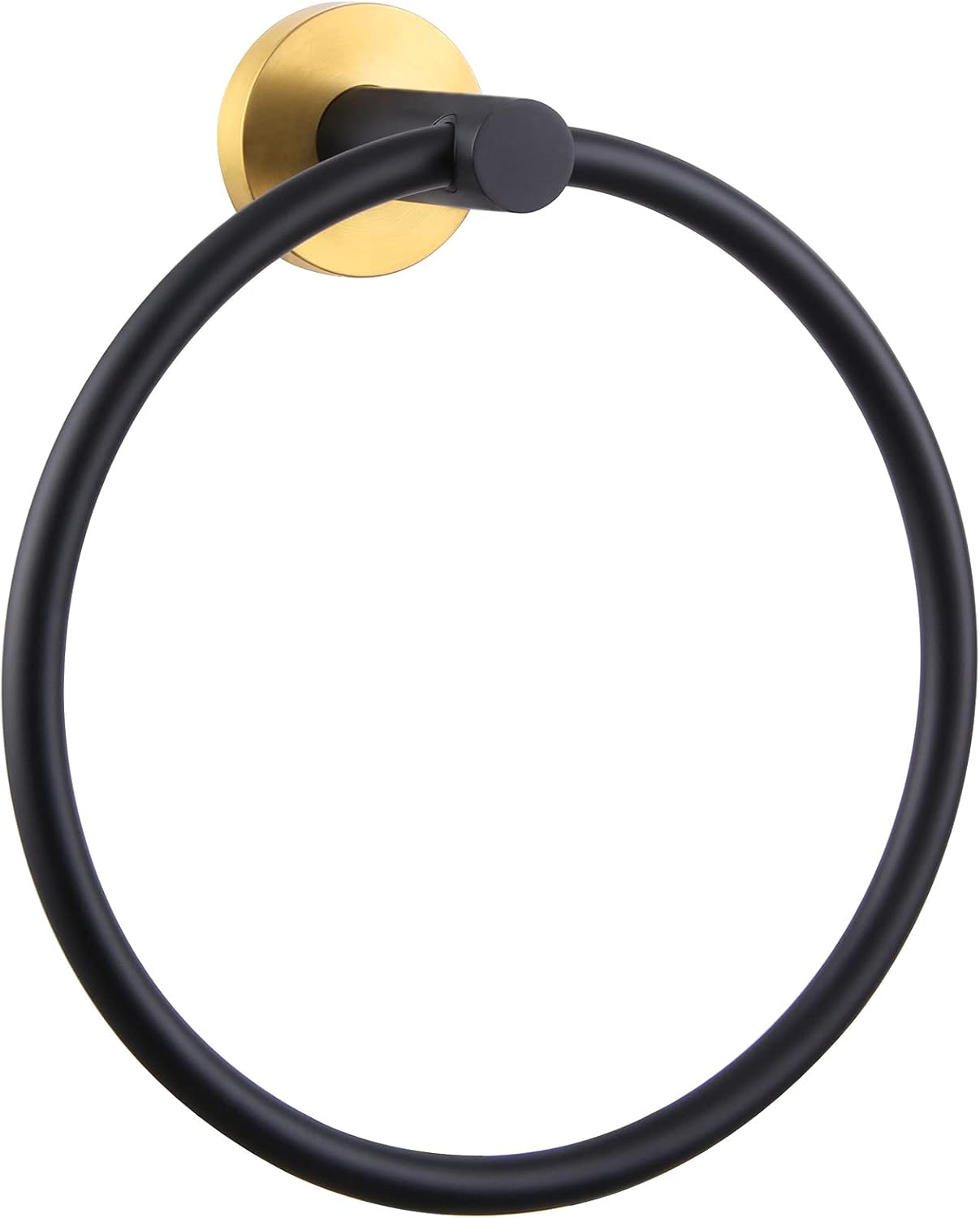 Schwarzer Und Goldener Handtuchring, Einseitig Drehbarer Handtuchhalter Aus Edelstahl, Wandmontierter Handtuchhalter Für Das Badezimmer