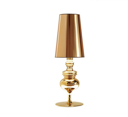 Dekorative Lampe Im Europäischen Stil Für Wohnzimmer, Tisch Oder Nachttisch, Große Goldfarbene Lampe, 25 X 83 Cm.
