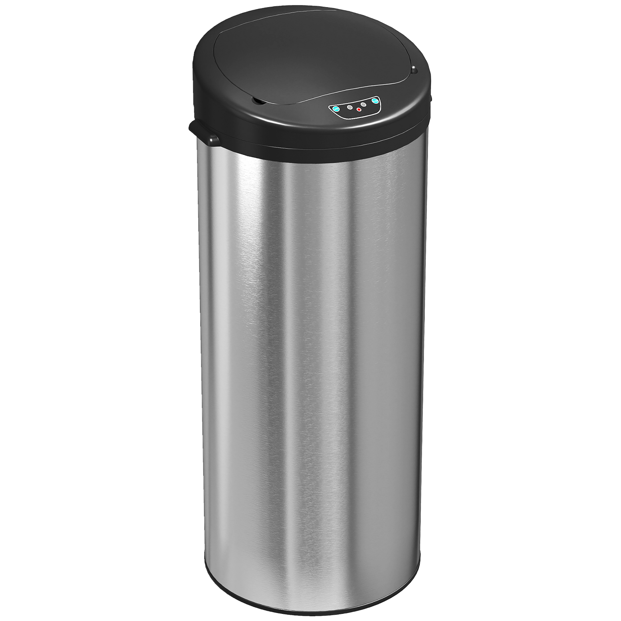 Automatischer Küchenabfalleimer Aus Edelstahl, 55 Liter, Mit Infrarotsensor, Soft-close-funktion, Fingerabdruckabweisend, Silberfarben