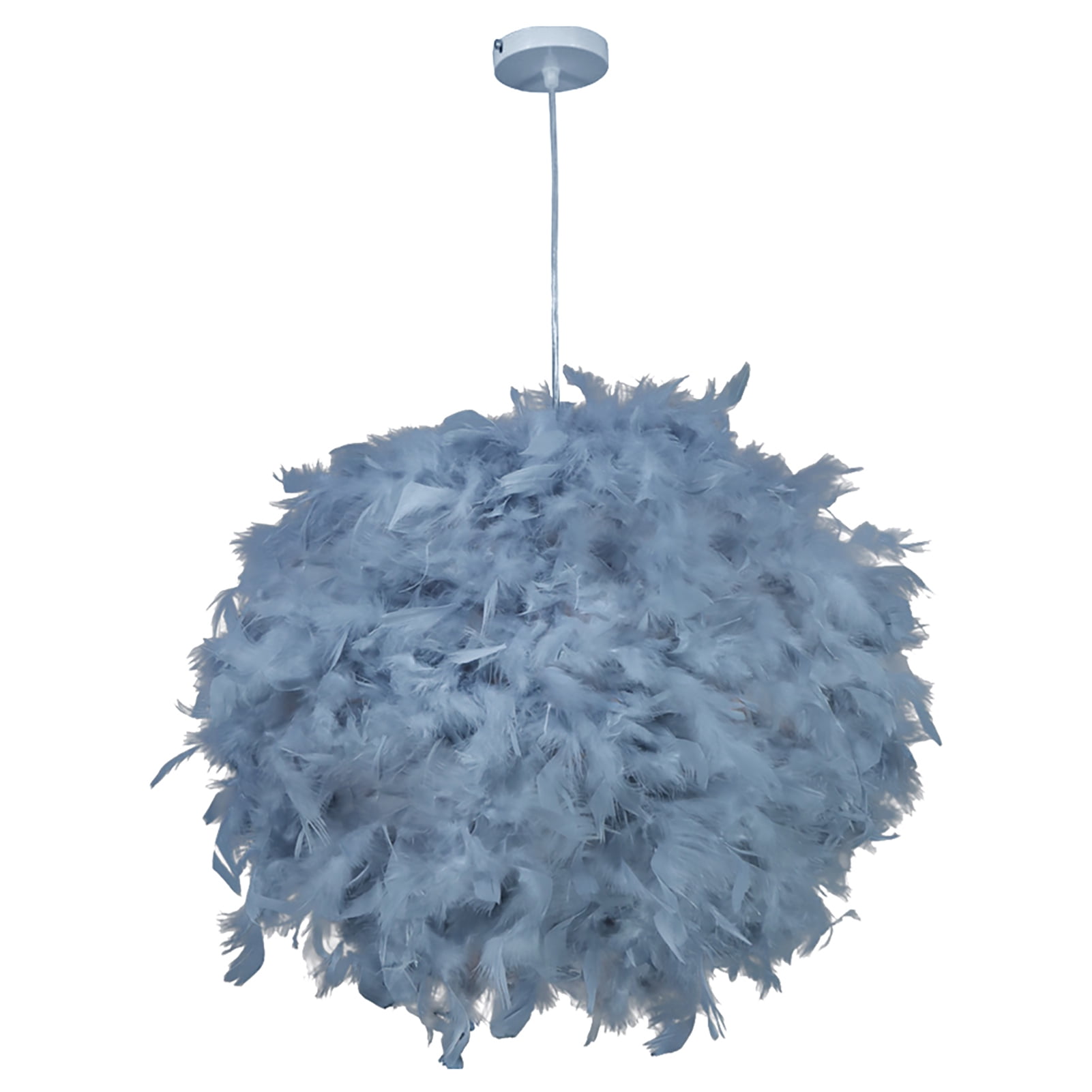 Pendelleuchte Im Nordischen Federstil, Moderne Federlampe Für Wohnzimmer, Schlafzimmer, Gemütliches Esszimmer, Bekleidungsgeschäft, Café, Blaugrau.