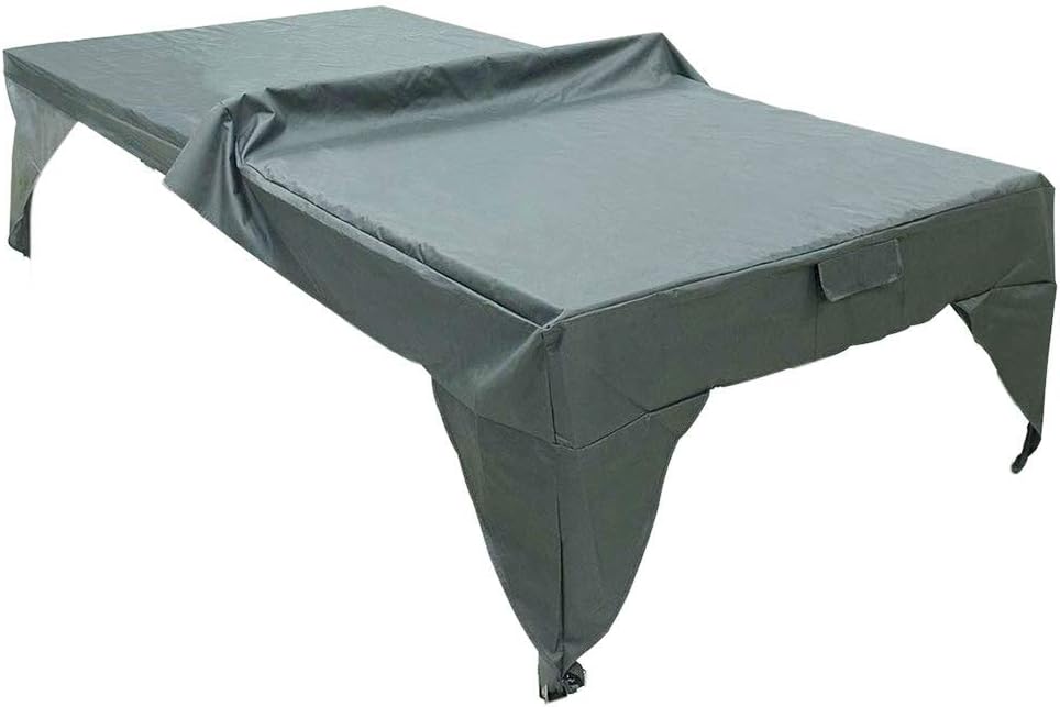 Tischtennisplatte, Polyester-taft, Wasserdicht, Zum Schutz Von Sportgeräten Im Innen- Und Außenbereich Zu Hause, Im Garten, Auf Dem Spielplatz, In Der Schule, Farbe: Grau.