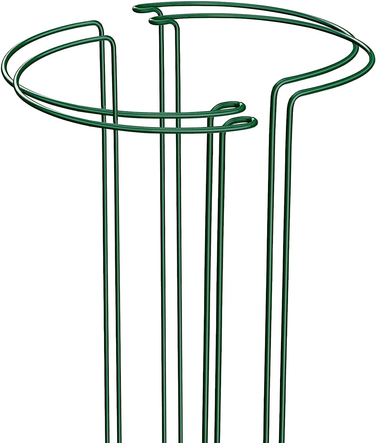 4er-set Pflanzenstützen, 25 Cm X 40 Cm. Fördert Das Pflanzenwachstum. Metallene Gartenstützen. Grüne Ringe Für Gartenpflanzen, Ideal Für Pfingstrosen, Hortensien, Rosen, Fetthennen, Gemüse Und Tomaten