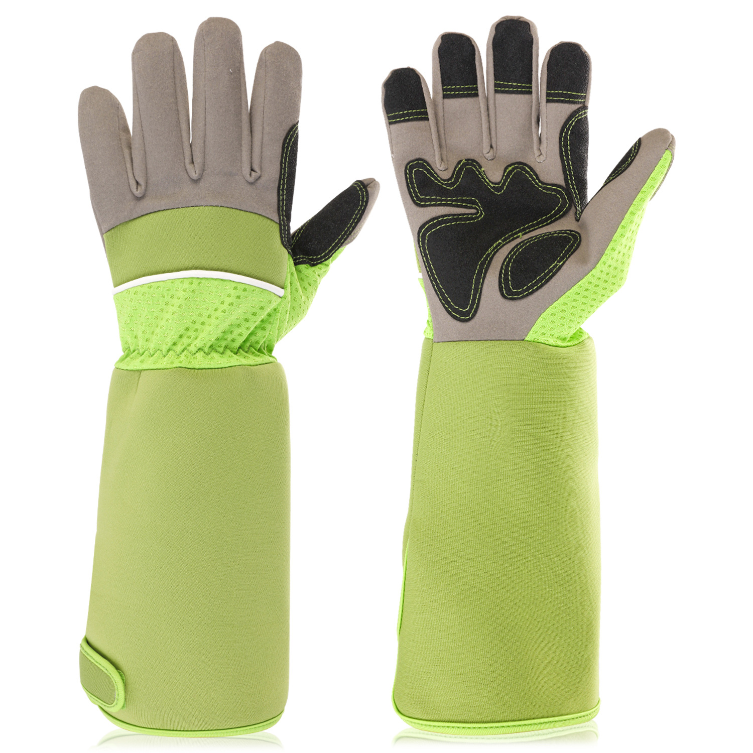 Langärmlige Gartenhandschuhe Mit Handgelenkschutz Für Gartenarbeit, Baumschnitt Und Gartenpflege – Rosa – Unisex-schutzhandschuhe – Ein Paar (grün)