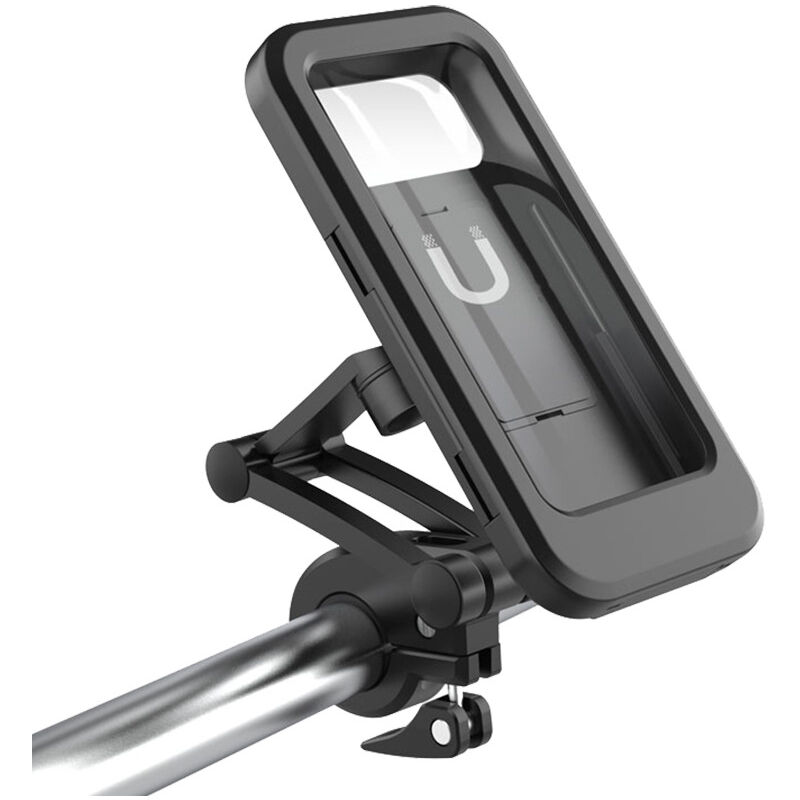Wasserdichte, Diebstahlsichere Motorrad-handyhalterung - Fahrrad-handyhalterung Mit 1-zoll-aluminiumkugellager Und 720°-drehung Für Handys Von 5,5" Bis 6,7" (l)