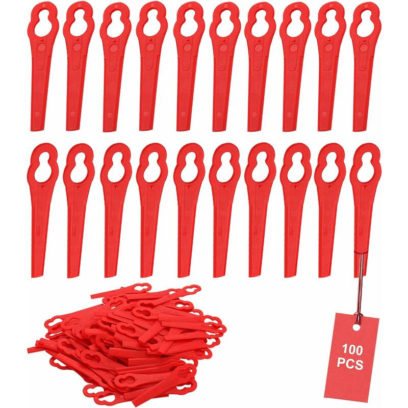 Packung Mit 100 Ersatzklingen Aus Kunststoff Für Florabest Lidl Freischneider, Länge