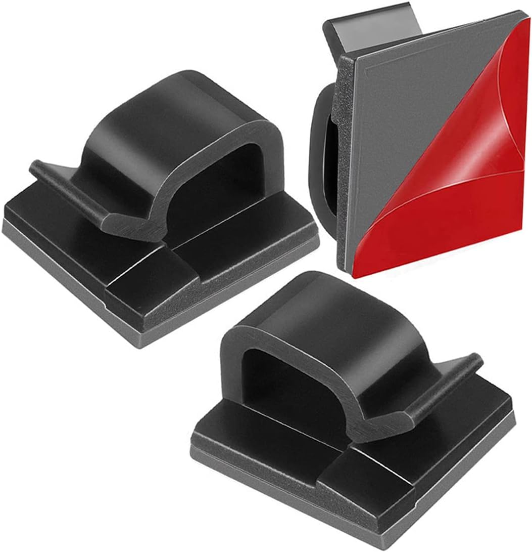 Selbstklebende Kabelclips, Kabelorganisator, Robuste 3m-klebeclips, Kabelorganisator, Kabelbinder Für Fernseher, Pc, Laptop, Büro, Zuhause (50 Stück)