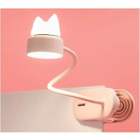 Flexibles Clip-nachtlicht Mit Originalem, Wiederaufladbarem Usb-akku/led-leselampe Für Schreibtisch, Bett Und Nachttisch – Leicht, Praktisch – Ideal Für Kinder – Rosa, T-auda