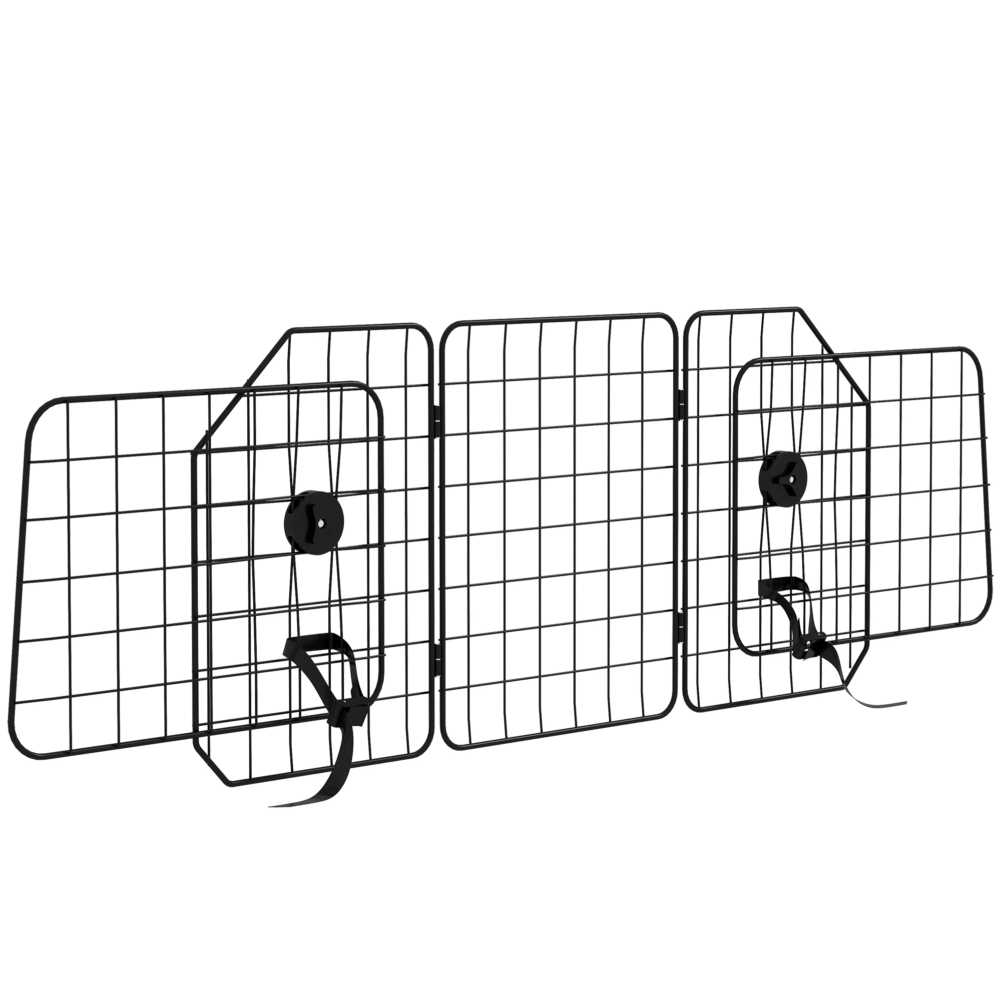 Hundeschutzgitter Fürs Auto, Verstellbare Breite, Faltbar, 93–150 X 42 Cm, Schwarz