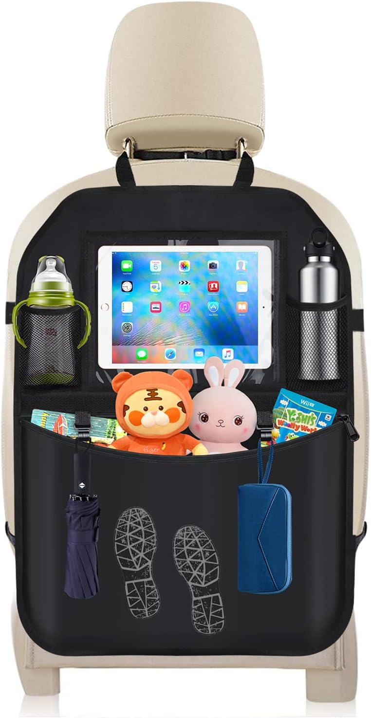 Halber Auto-rückenlehnenschutz, Kinder-rücksitz-organizer, Wasserdichter Autositzschutz Mit Großer Touchscreen-tablet-halterung