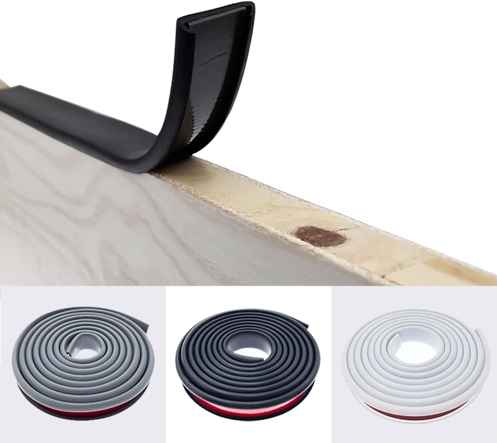 2 M X 25 Mm U-förmiges, Schwarzes, Selbstklebendes Melamin-kantenband, Hitzefreier Klebstoff, Eichenkantenprofil Für Arbeitsplatten, Weiches Tpe-kantenband Aus Gummibaumholzfurnier Für Möbel