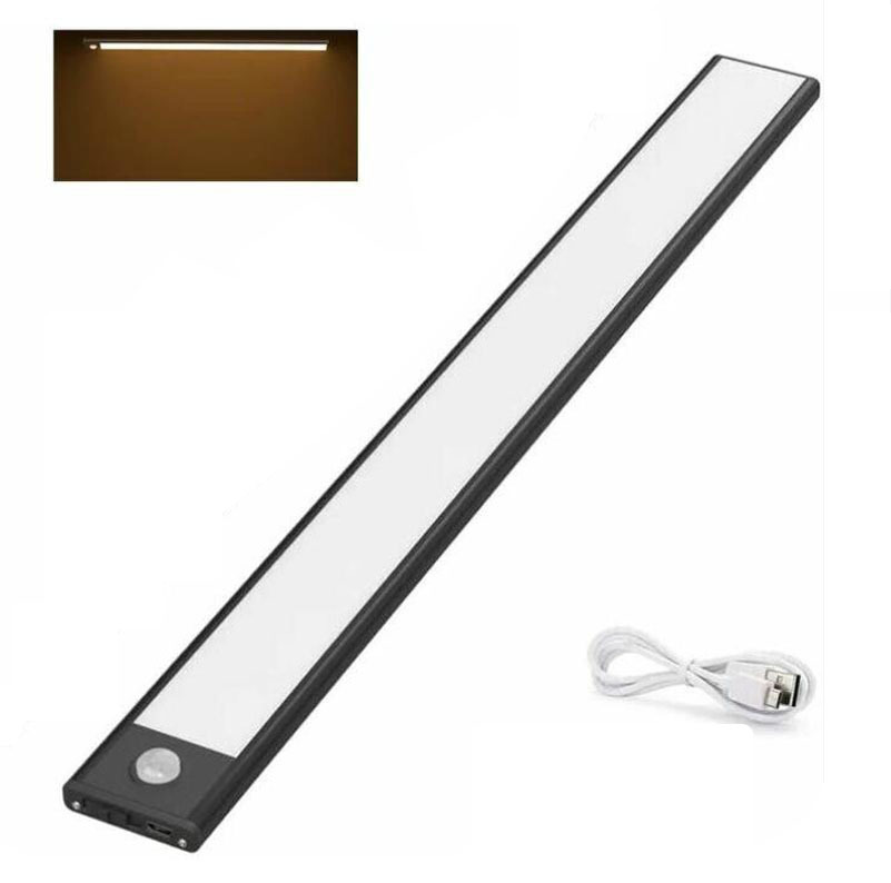 1 Led-kleiderschrankleuchte, 3000k Led-lichtleiste, 220v Schwarze Küchenleuchte