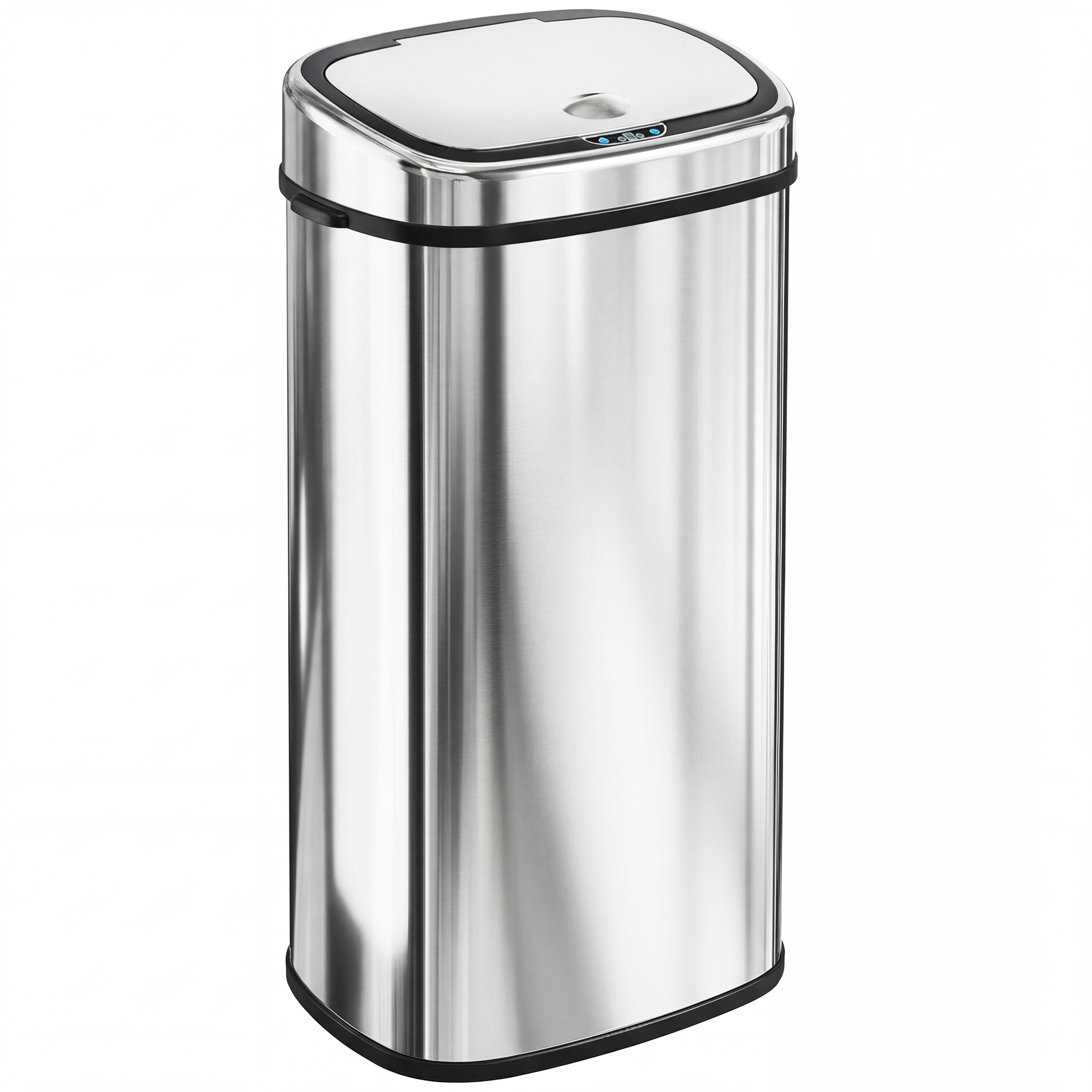 Küchenabfalleimer, 68 Liter, Mit Automatischer Öffnung Per Infrarotsensor Und Manueller Touch-bedienung, 40,5 X 29,5 X 78 Cm, Silber