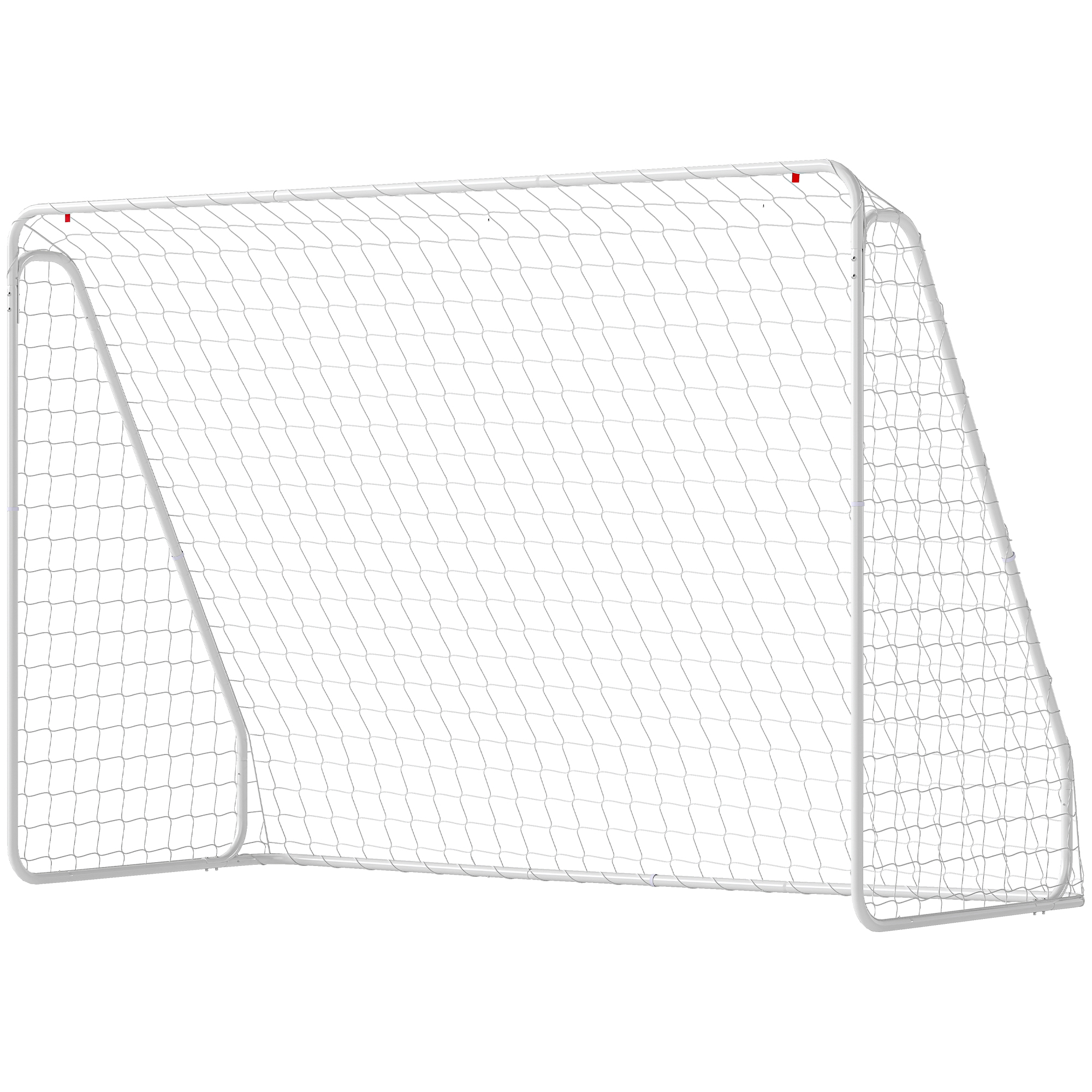 Fußballtor – Trainingstor, Maße 301 X 120 X 200 Cm (l X B X H) – Epoxidbeschichteter Metallrahmen, Pe-netz – Inklusive Heringe – Weiß