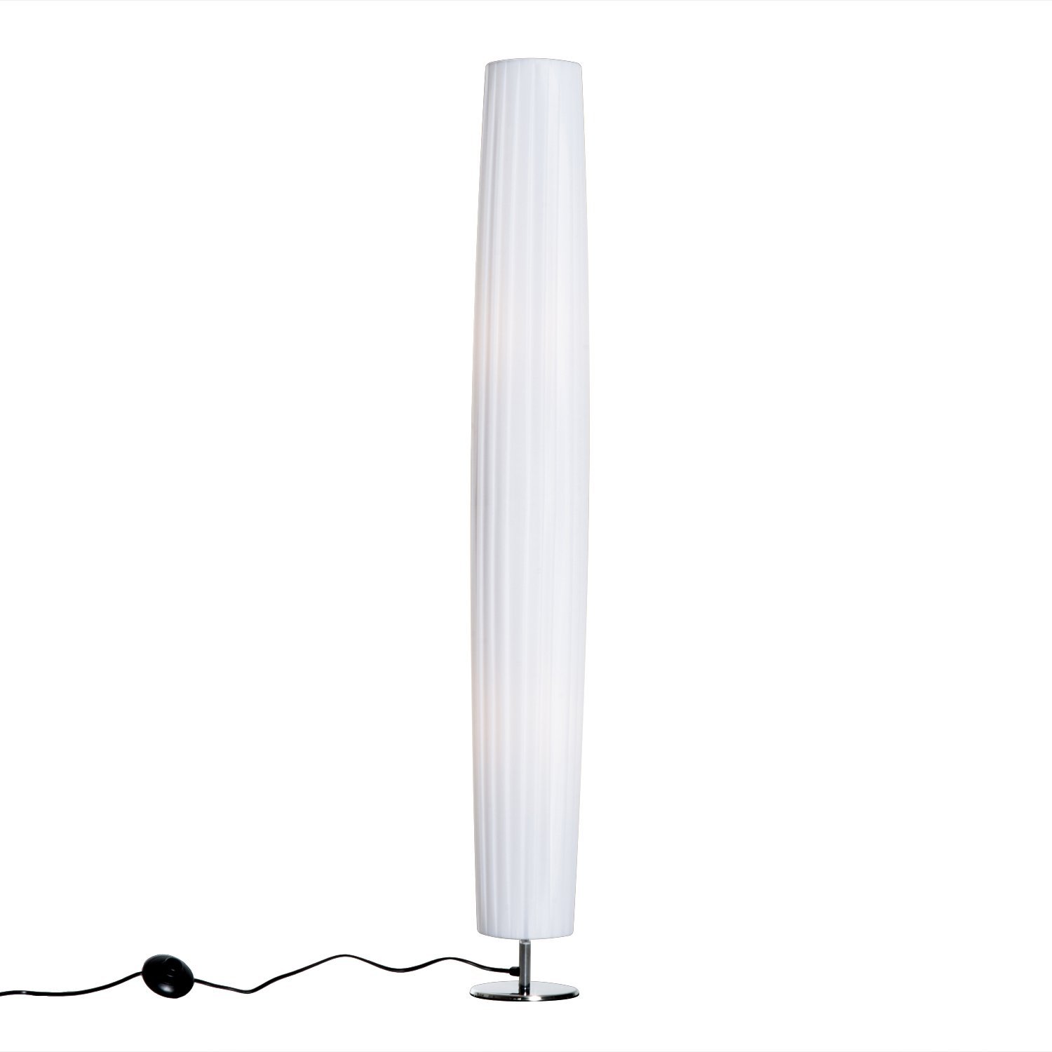 Moderne Stehlampe Für Schlafzimmer, Esszimmer Oder Wohnzimmer (2 E27-leuchtmittel), Schalter Und Geringer Energieverbrauch, Edelstahlfuß, 120 Cm, Weiß