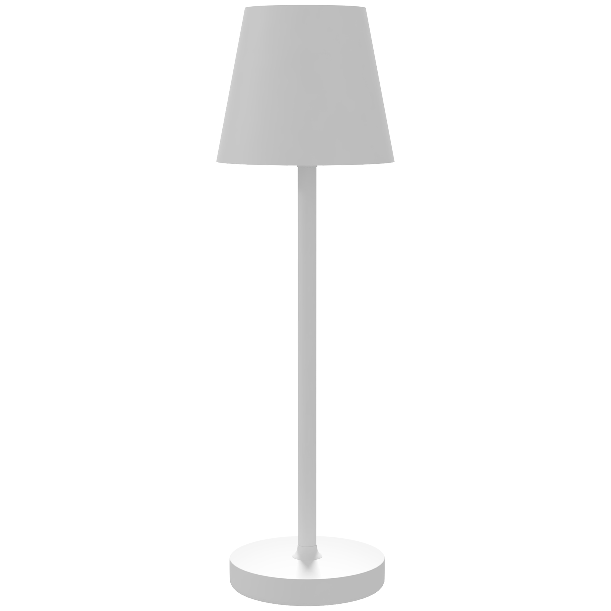 Wiederaufladbare Usb-tischleuchte Mit 3 Lichtfarben, Tragbare Usb-nachttischlampe Mit Touch-schalter, Metall, Weiß