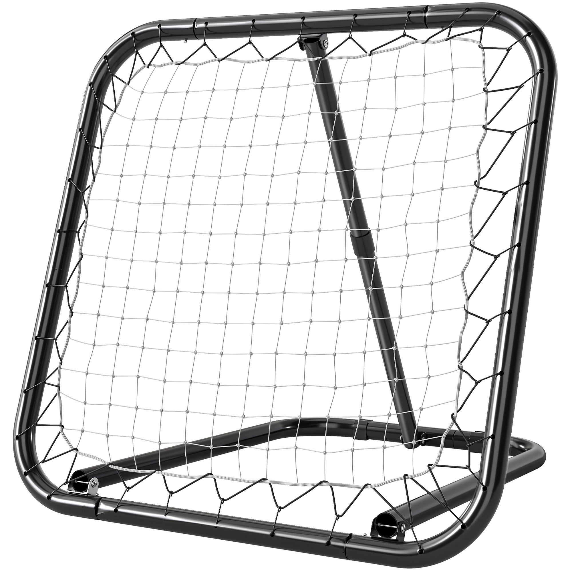 Fußball-reboundwand, 78 X 84 Cm, Mit Heringen, 5-fach Verstellbar, Tragbar, Rebound-tor, Jugendfußballtor, Trainingsgerät Für Fußball Und Baseball, Weiß