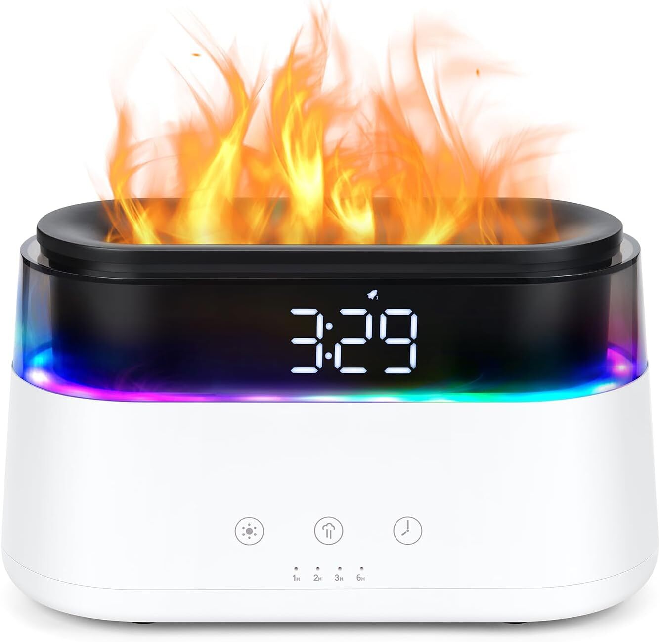 Aroma-diffusor, 21 Farbwechselnde Leds, Timer Und Automatische Abschaltfunktion Bei Niedrigem Wasserstand, 2-in-1 Aroma-diffusor Und Luftbefeuchter Mit Kaltnebel (weiß)