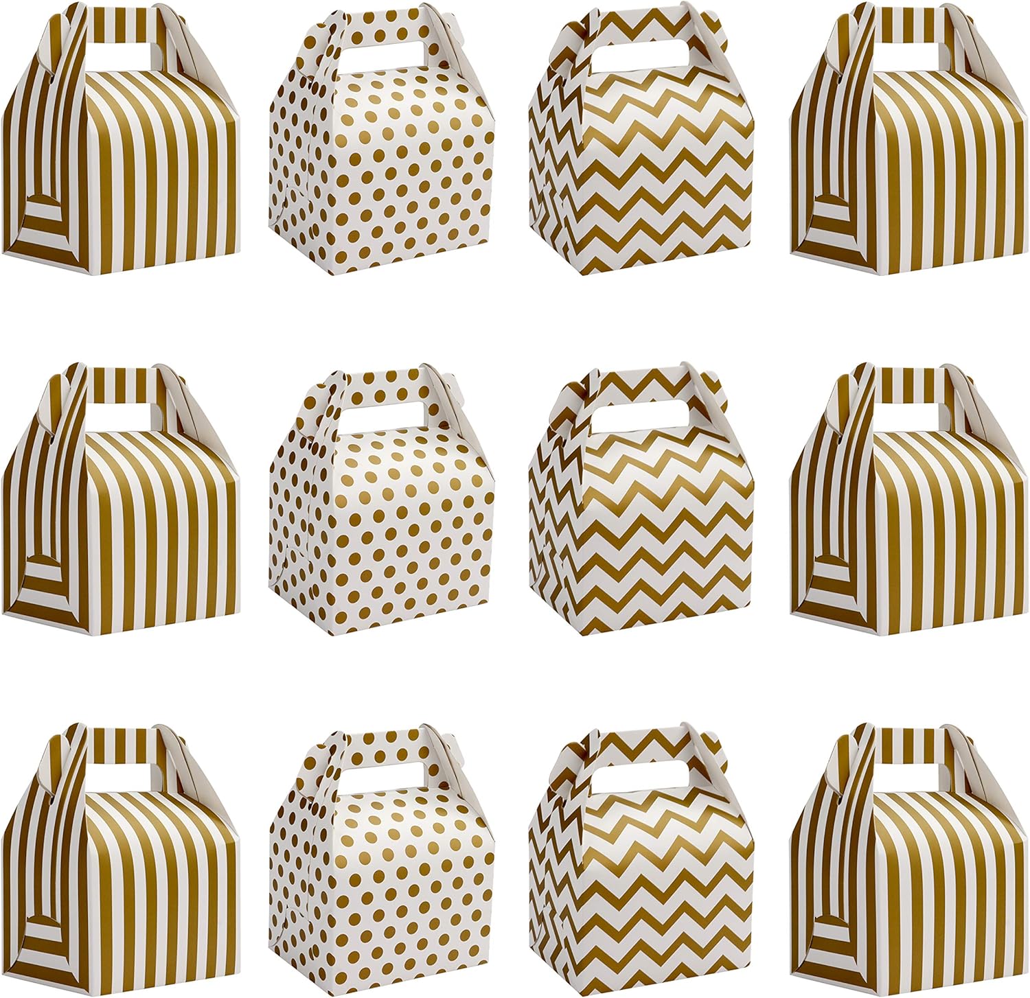 Geschenkboxen Aus Weißem Und Goldenem Kraftkarton (36er-set) – 16 X 11,5