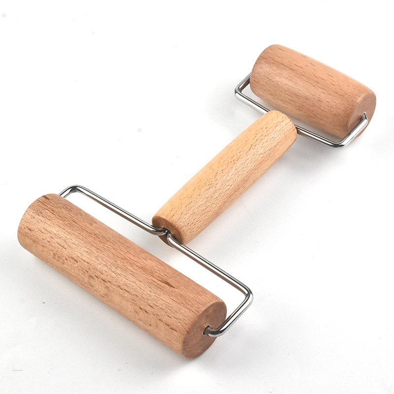 (a) Nudelholz Aus Holz Mit Griff – Küchenutensil Zum Backen, T