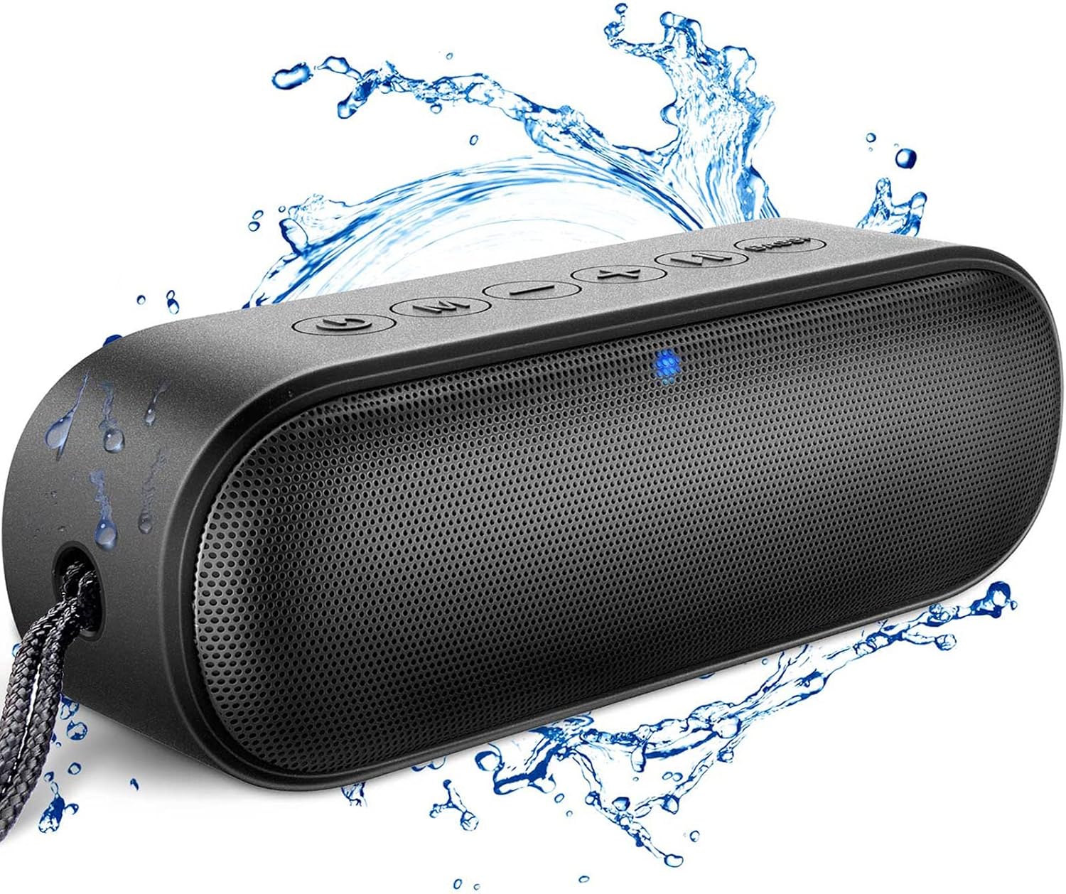 Tragbarer Bluetooth-lautsprecher, Wasserdicht Nach Ipx7, Mit Kraftvollem 14-watt-bass Und 20 Stunden Akkulaufzeit.