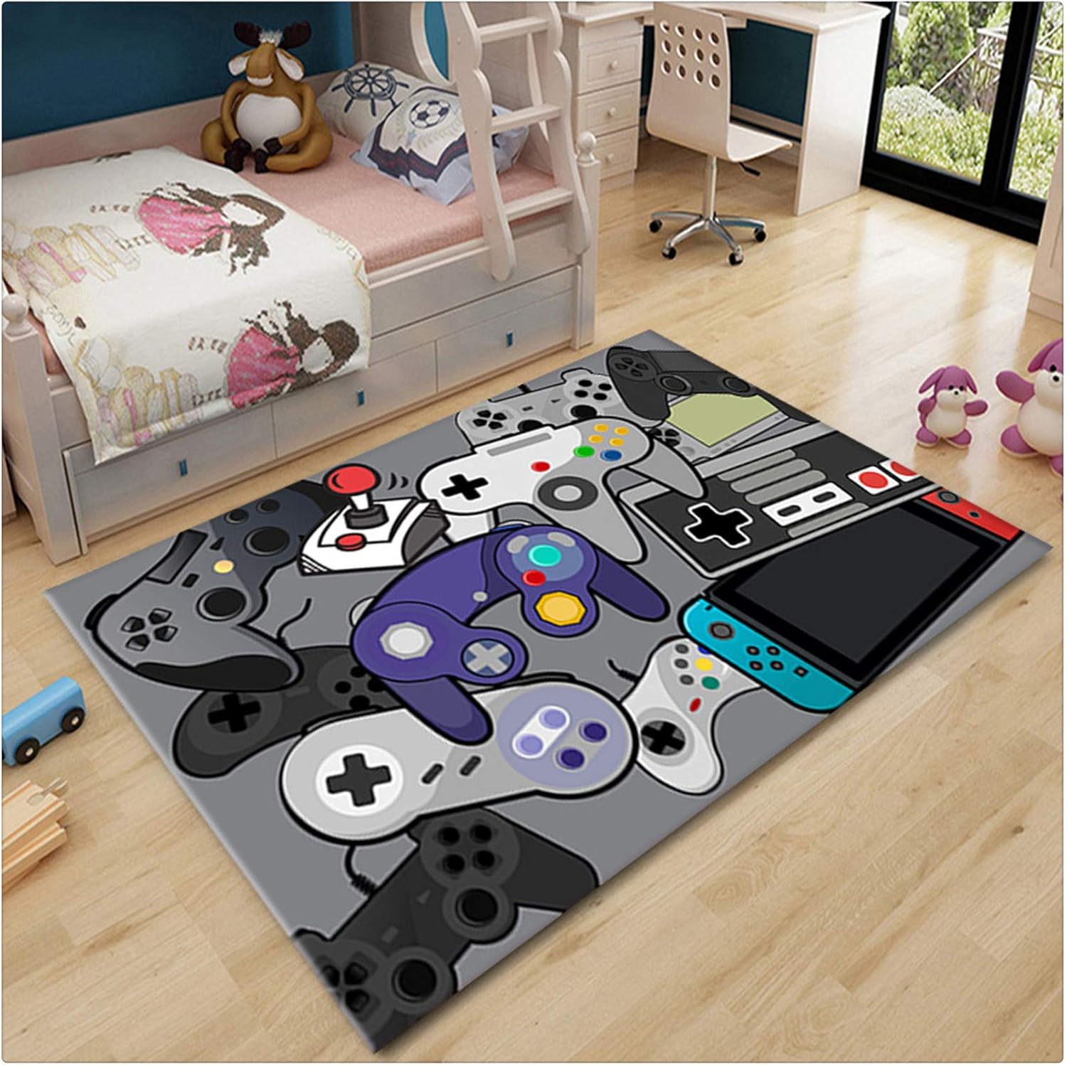 (stil 2,80 X 120 Cm) Grau-schwarz Gemusterter Gaming-konsolen-teppich