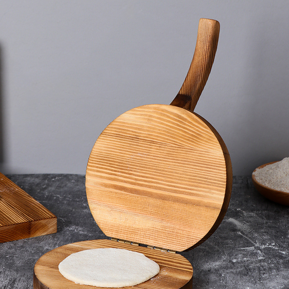 Handbetriebene Nudelpresse Aus Holz (1 Stück) Für Maistortillas Und Ravioli