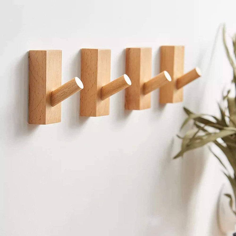 Wandhaken Aus Holz Für Hutablagen, Dekorative Wandhaken Aus Holz