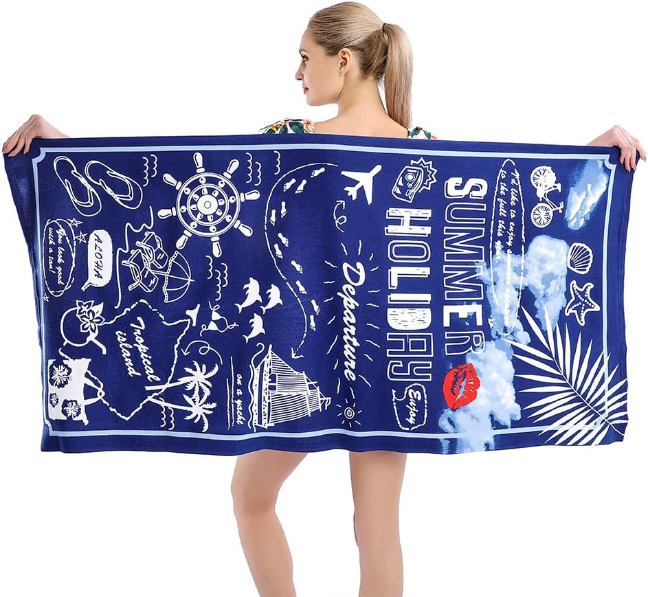 Mikrofaser-strandtuch, Sandabweisend, Schnelltrocknend, Leicht, Ideal Für Reisen Und Sommer (76 X 152 Cm). Geeignet Für Erwachsene, Frauen, Männer, Mädchen Und Kinder. Strandaccessoire.