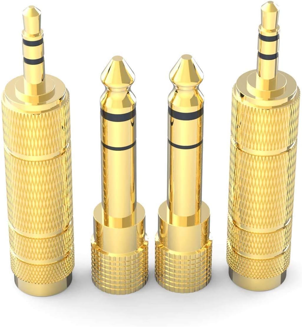 6,35-mm-auf-3,5-mm-aux-audioadapter Mit Vergoldeten Kontakten