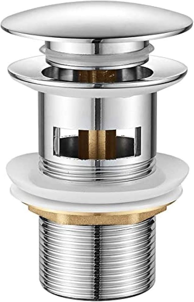 Spülbeckenablauf, Pop-up-ablauf, Chrom, Silber
