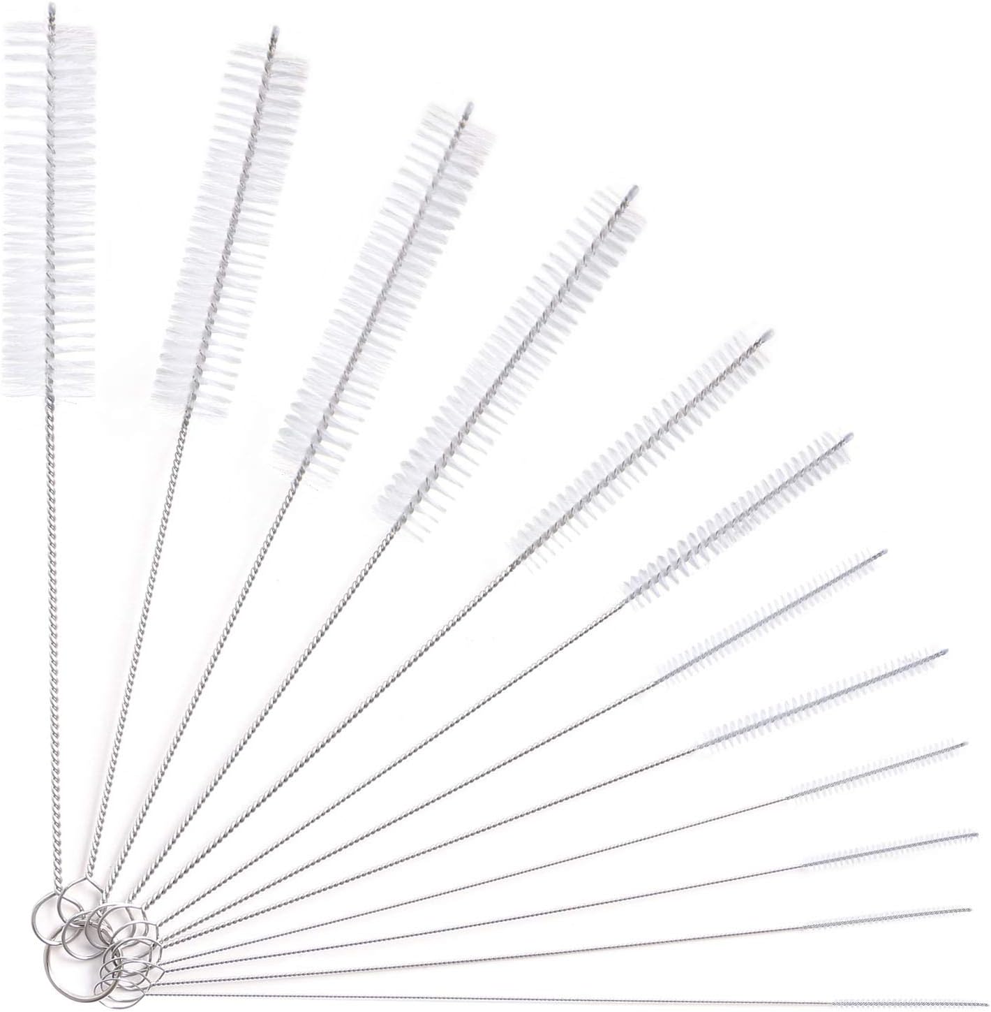 Set Mit 12 Reinigungsbürsten Für Abflüsse, Glasflaschen, Babyflaschen, Wasserkocher Und Tastaturen