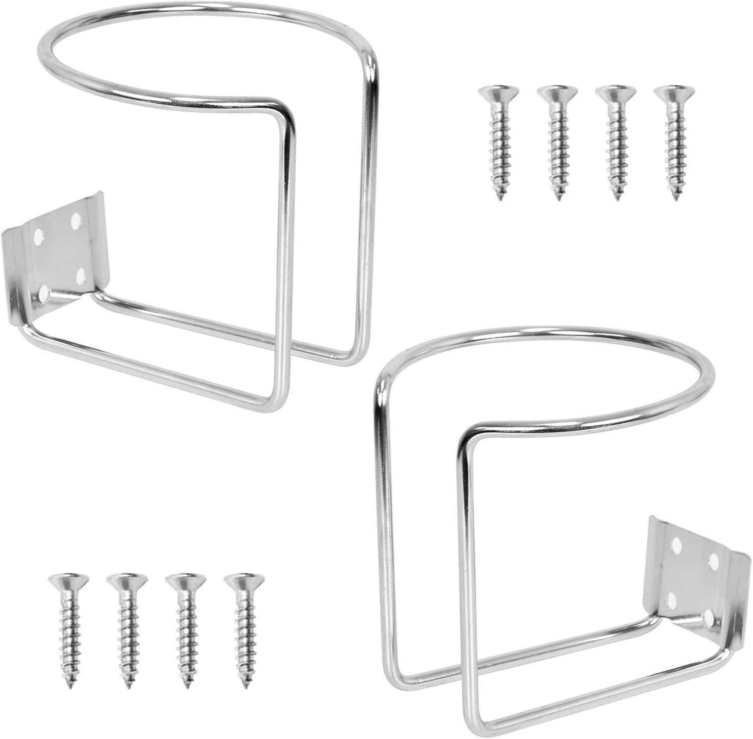 Set Mit 2 Auto-getränkehaltern, Universelle Ringförmige Getränkehalter Aus Edelstahl