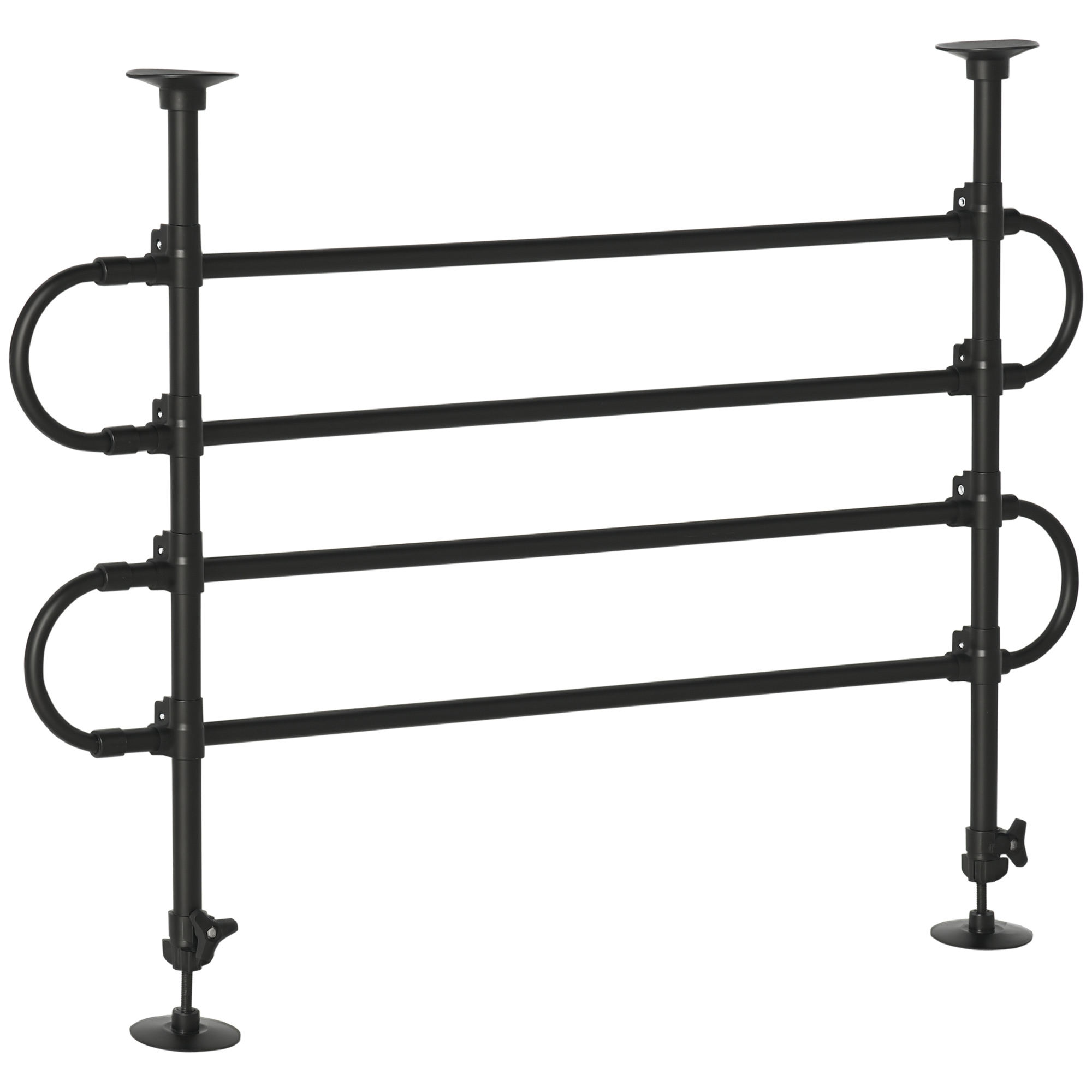 Sicherheitsbarriere Für Hunde Im Auto, Universelles Schutzgitter Aus Stahl Für Kofferraum, Gepäckraum Und Auto, Verstellbare Breite Und Höhe 87–135 X 60–105 Cm, Schwarz