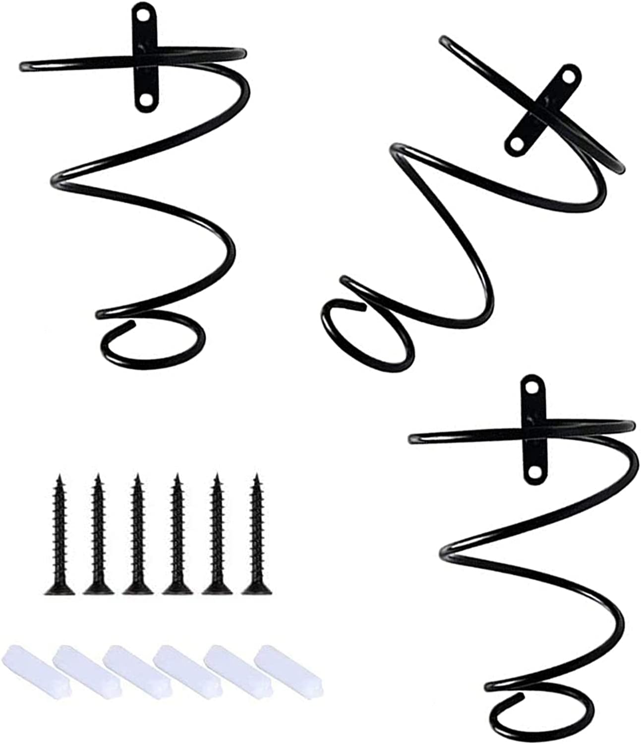 Set Aus 3 Wandmontierten Flaschenregalen Aus Eisen, Hängendes Weinregal Aus Metall