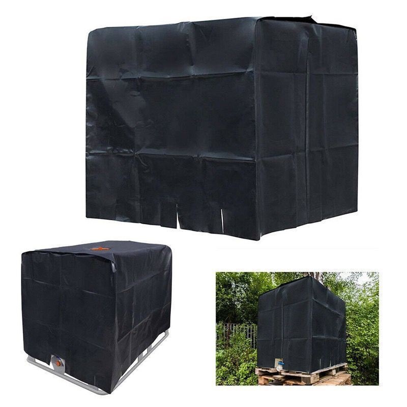 Schwarze Ibc-schutzhülle (120 X 100 X 116 Cm) Für Einen 1000-ml-regenwassertank