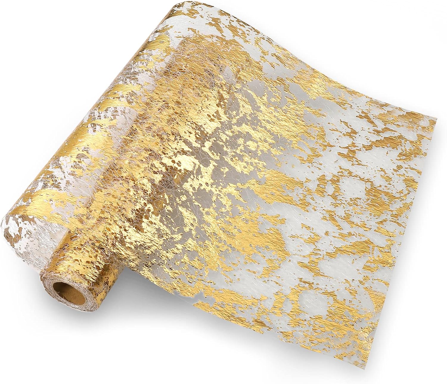Tischläufer Mit Den Maßen 15 M X 28 Cm In Metallic-gold, Goldenes Geschenkband.
