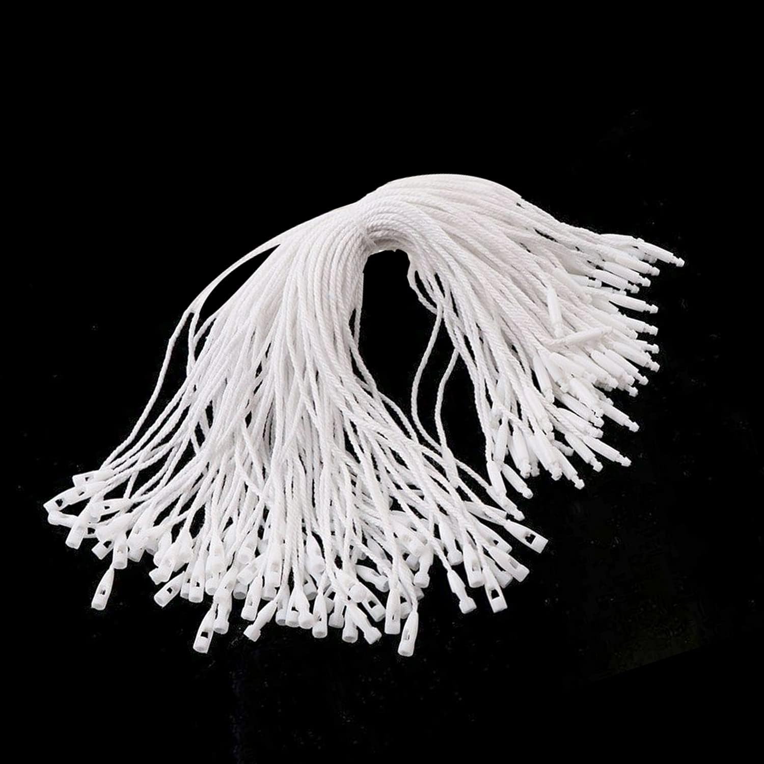 Packung Mit 1000 Weißen Nylon-etiketten, 25 Cm Lang – Mit Druckknopfverschluss Zum Anbringen Von Etiketten Und Sicherheitsvorrichtungen –