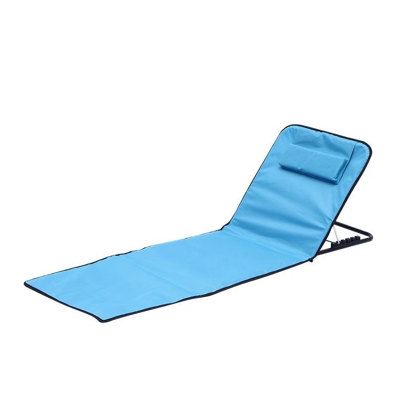 Blaues Outdoor-strandtuch – Tragbares Liegetuch Aus 600d-oxford-polyester, Mehrfach Verstellbar, Ideal Für Camping, Strand Und Picknicks