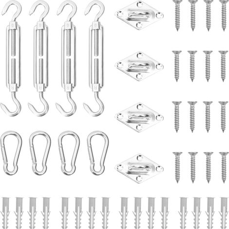 Vidaxl 12 Piece Sunshade Sail Accessory Set Stainless Steel