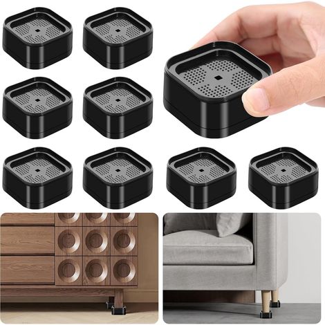 Set Mit 8 3,5 Cm Möbelfüßen – Höhenverstellbar Und Stapelbar Für Waschmaschinen, Möbel Und Stühle – Stabile Füße Für Sofas, Tische, Betten Und Wäschetrockner