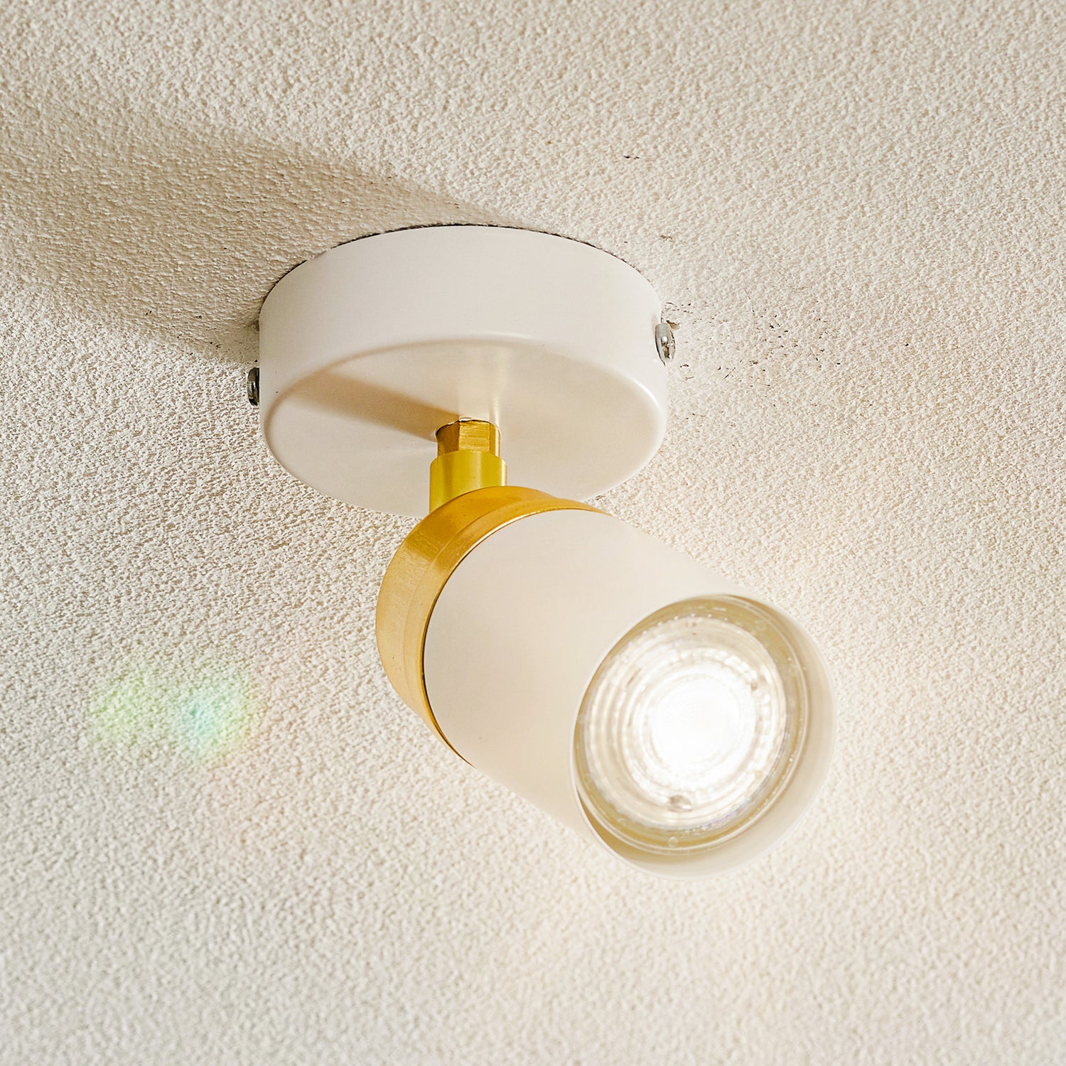 [neuwertig] B-ware Reno Deckenspot Deckenstrahler Spot Lampe Leuchte Weiß Gold Einflammig