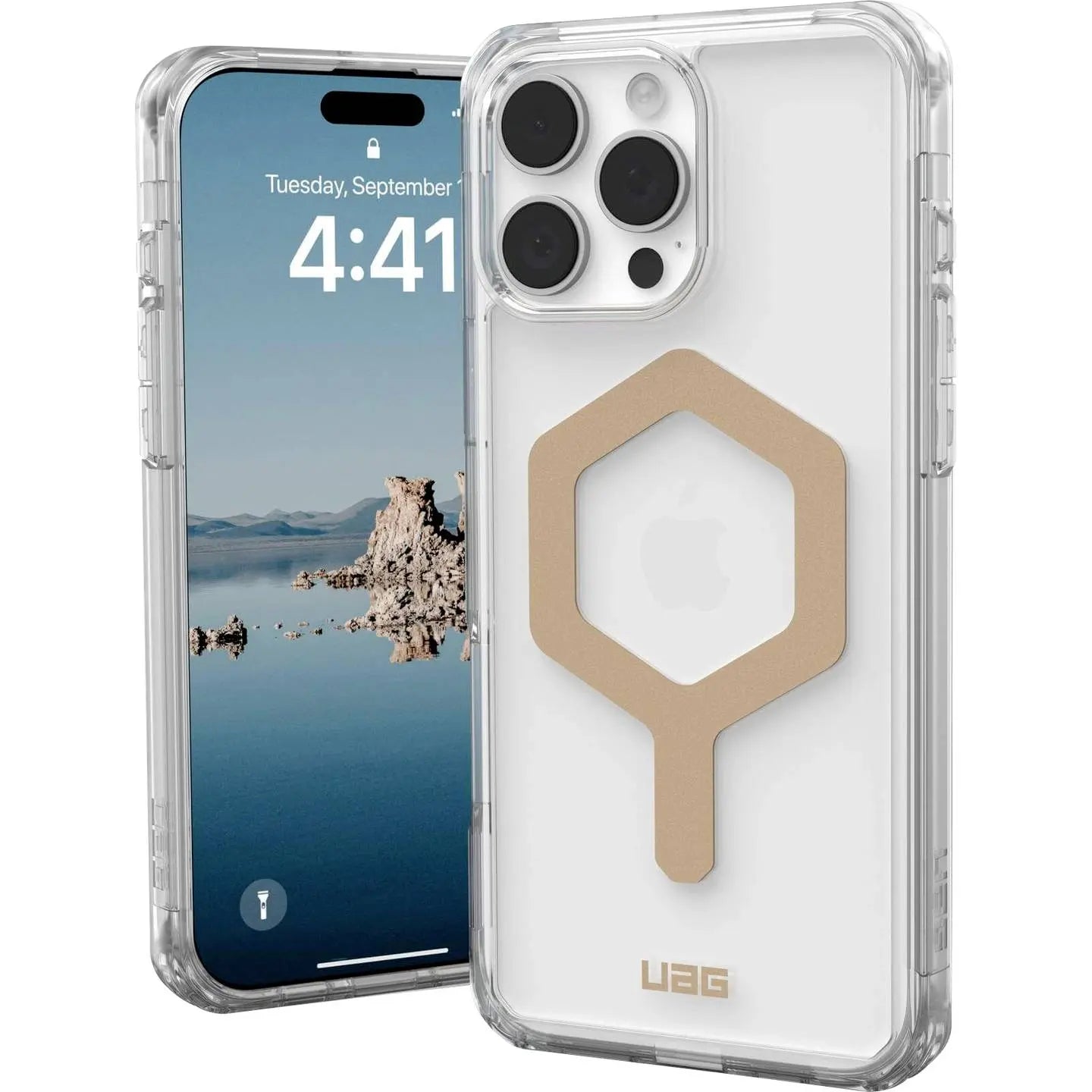 [neuwertig] B-ware Uag Backcover Schutzhülle Plyo Mag Safe Apple I Phone 16 Pro Max Ice Transparent