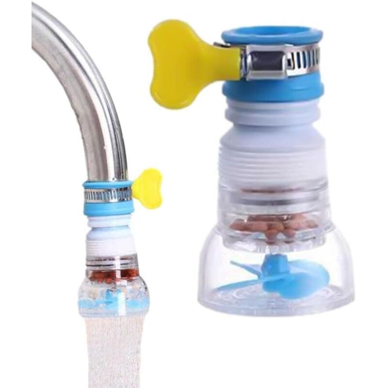 Blauer 360-grad-drehgelenk-wasserhahn, Teleskopierbarer Spritzschutz-belüfter, Wasserhahnsprüher Mit Gefilterter Düse, Wasserhahnadapter Für Küche, Bad, Wasserhahnteile